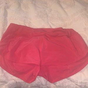 Size 6 hot pink 2.5 in lulu lemon shorts
